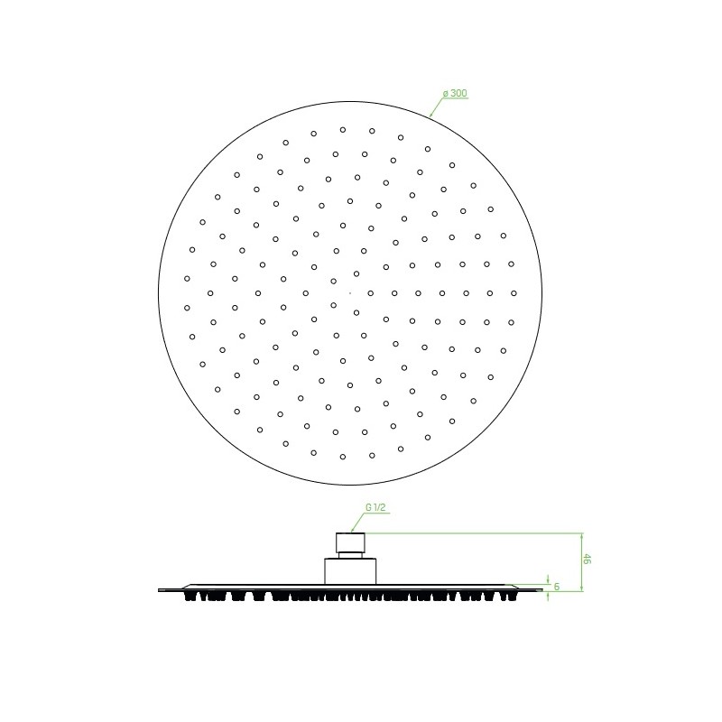Deszczownica deszczownia RONDO SLIM Chrom 300