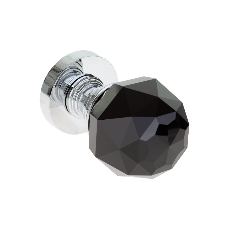 Gałka Ruchoma Kryształowa Biała GLOSSY Chrom