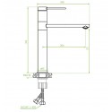 Bateria Umywalkowa Nablatowa Chrom PINAR