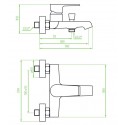 Bateria Wannowa Ścienna LARGO Chrom