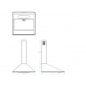 Okap Kuchenny Kominowy Inox PARVA