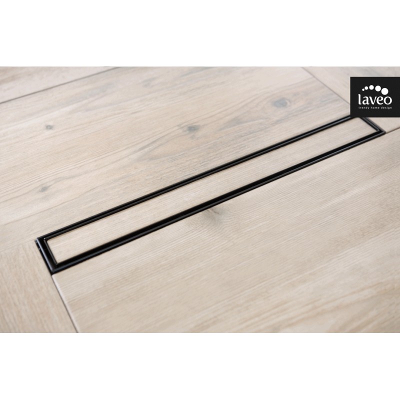 Odpływ Liniowy 50 cm Niski BASSO Czarne Szkło COB_750S