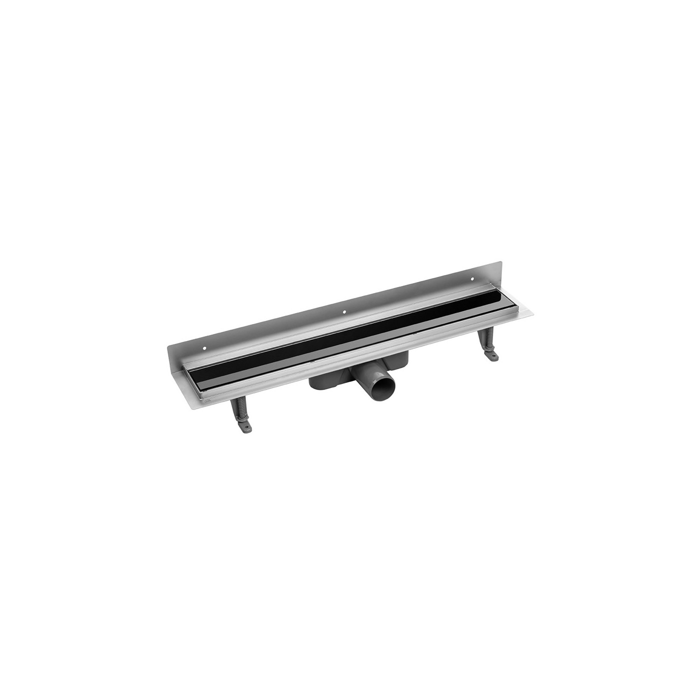 Odpływ Liniowy 60 cm Przyścienny Czarne Szkło
