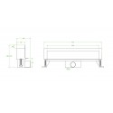 Odpływ Ścienny 40 cm INOX BURGO