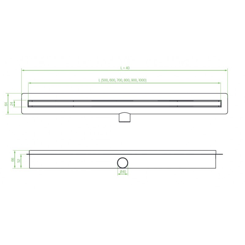 Odpływ Liniowy 90 cm INOX Slim