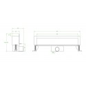 Odpływ Ścienny Soria 40 cm INOX + Suchy Syfon