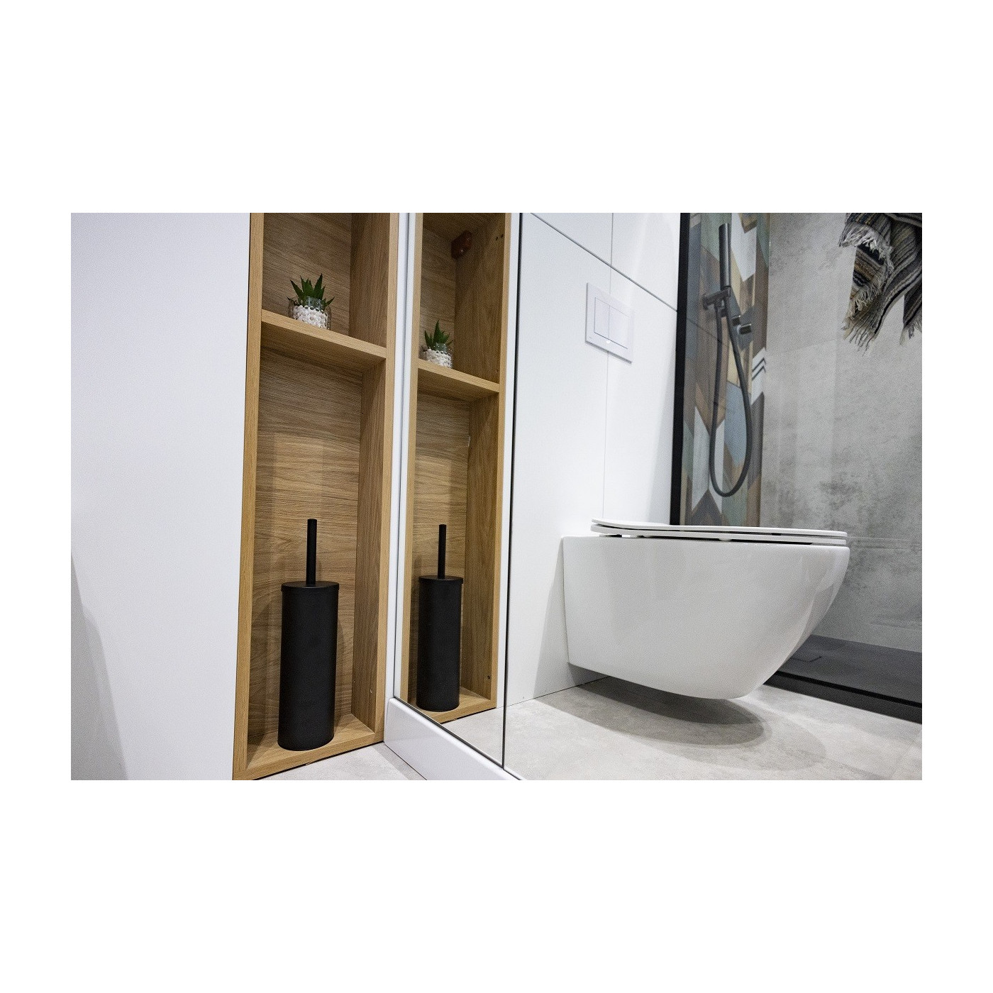 Czarna Szczotka do WC Wolnostojąca Toaletowa MIRI