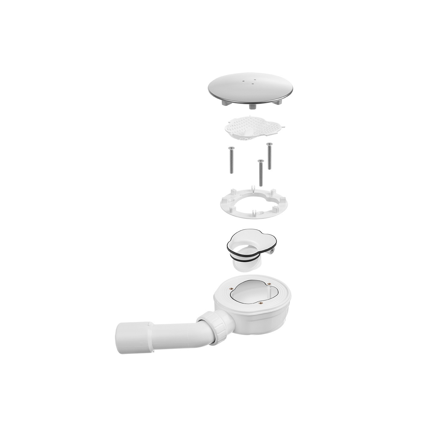 Syfon do Brodzika Suchy Syfon do Brodzika Chrom 90 mm