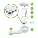 Syfon do Brodzika Suchy Syfon do Brodzika Chrom 90 mm