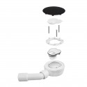 Syfon do Brodzika Suchy Syfon do Brodzika Czarny 90 mm