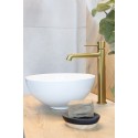 Umywalka Nablatowa Ceramiczna Okrągła Biała SABI