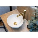 Umywalka Nablatowa Ceramiczna Okrągła Biała SABI