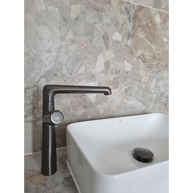 Umywalka Nablatowa Ceramiczna 48,5x29,5 cm Biała KVADRATO Laveo