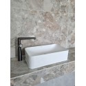 Umywalka Nablatowa Ceramiczna 48,5x29,5 cm Biała KVADRATO Laveo
