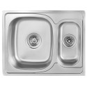 Zlewozmywak 1,5 komorowy Metalowy Wpuszczany INOX JUNAK Kuchinox