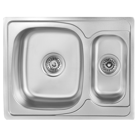 Zlewozmywak 1,5 komorowy Metalowy Wpuszczany INOX JUNAK Kuchinox