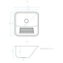Zlewozmywak Jednokomorowy Stalowy Podwieszany 45x45cm INOX CHIOS Kuchinox