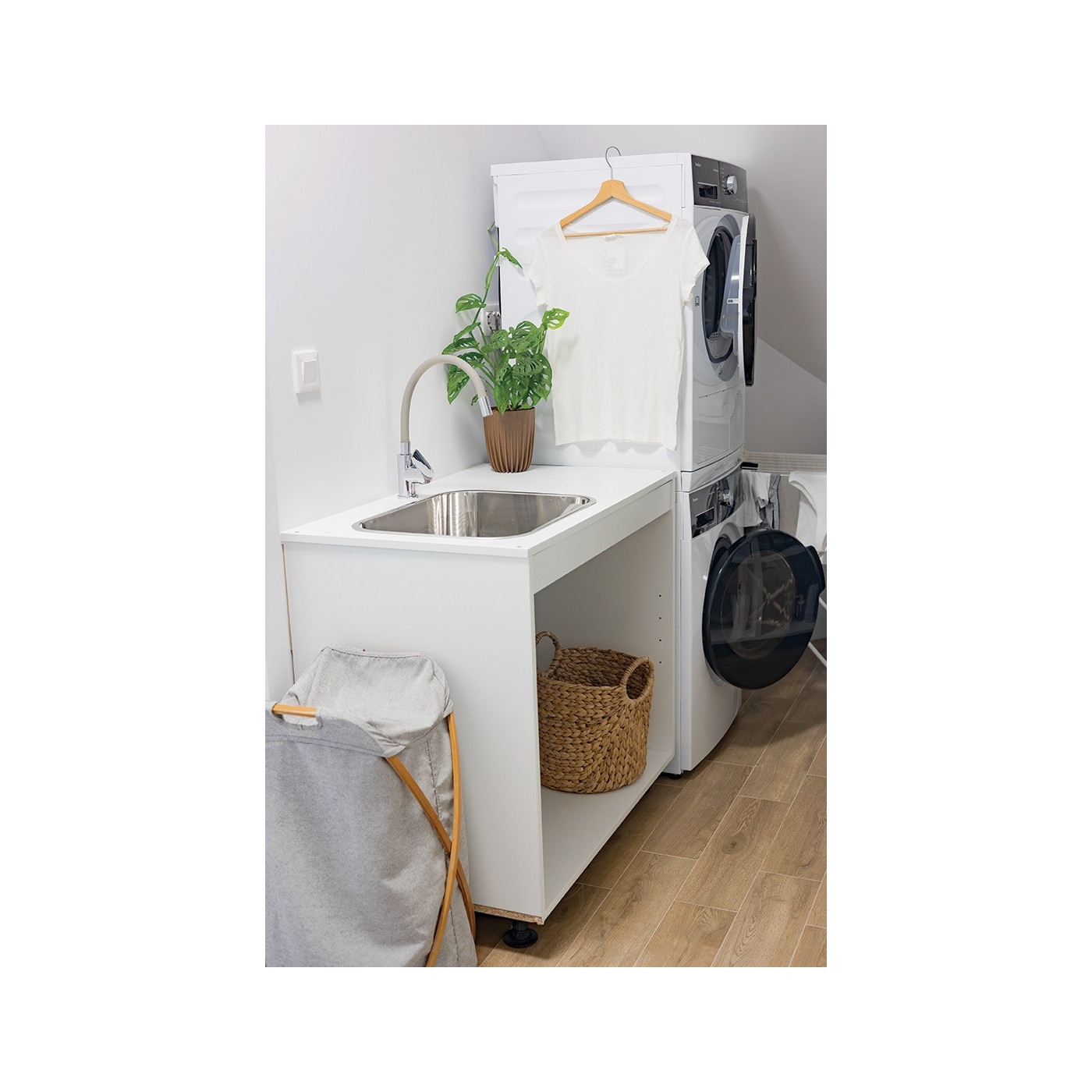 Zlewozmywak Jednokomorowy Stalowy Podwieszany 65x45cm INOX CHIOS Kuchinox