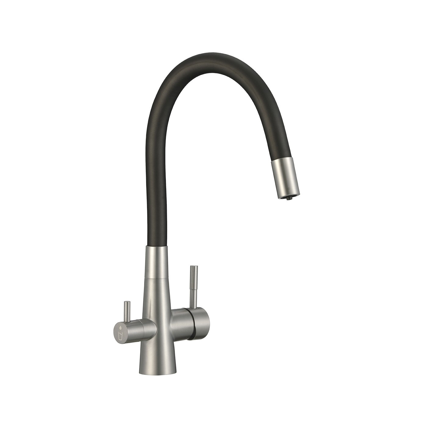 Zlewozmywak Jednokomorowy Wpuszczany 50x58cm Bateria zestaw akces. Srebrny MALAWI