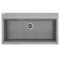 Zlewozmywak Granitowy 1 komorowy 50x90cm z syfonem Szary TAU Laveo