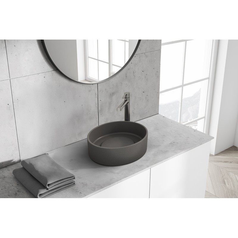 Bateria Umywalkowa Stojąca Nablatowa Chrom ALITA Laveo BVA_02ND