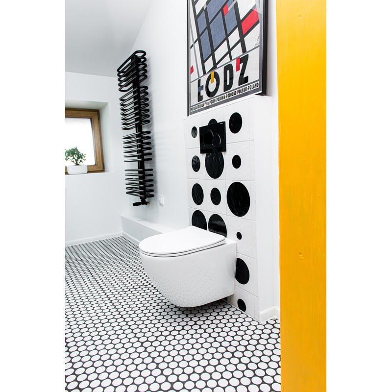 Miska Ustępowa Miska WC Wisząca Bezkołnierzowa z Deską Desna Laveo VMD_600S