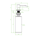 Dozownik na Płyn do Mycia Naczyń DROP Laveo 500 ml. OKD_730T