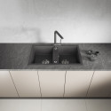 Zlew Zlewozmywak Granitowy Czarny 2 Komorowy