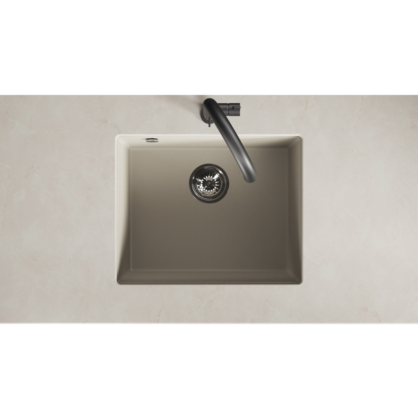 Zlew Zlewozmywak Granitowy Beżowy Podwieszany IBIZA